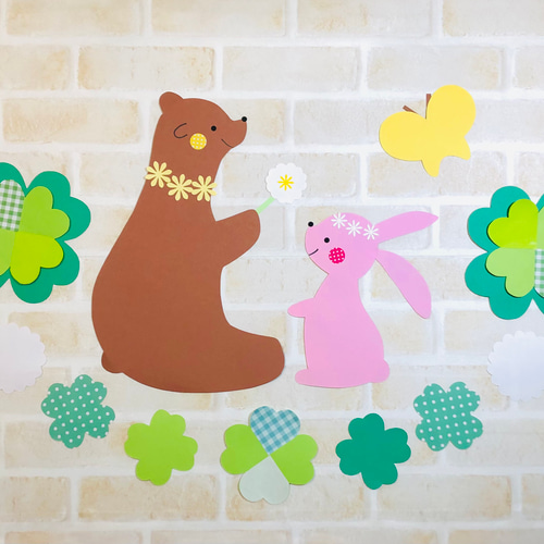 壁面春 保育 卒園 入園 進級 花 動物 保育・幼稚園 学童 室内飾り