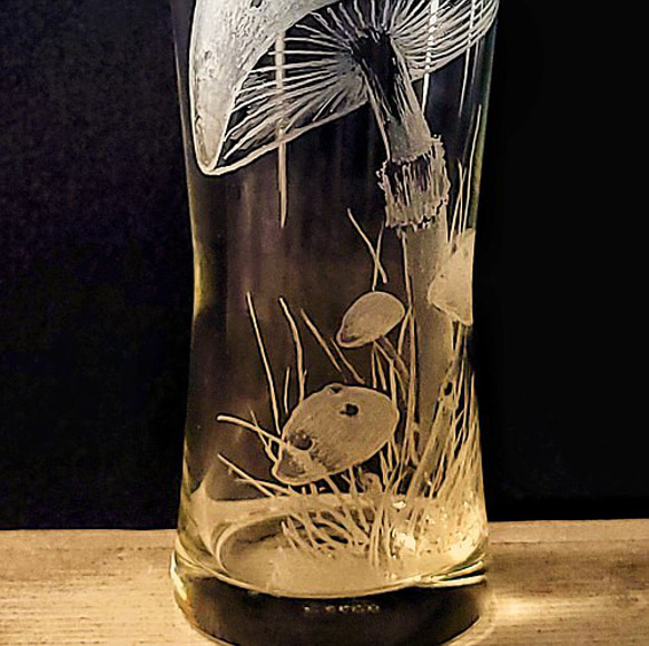 【個性杯客製】魔幻森林系列 - 蘑菇 曲線杯 可配對 客定手工雕圖/刻字 第2張的照片