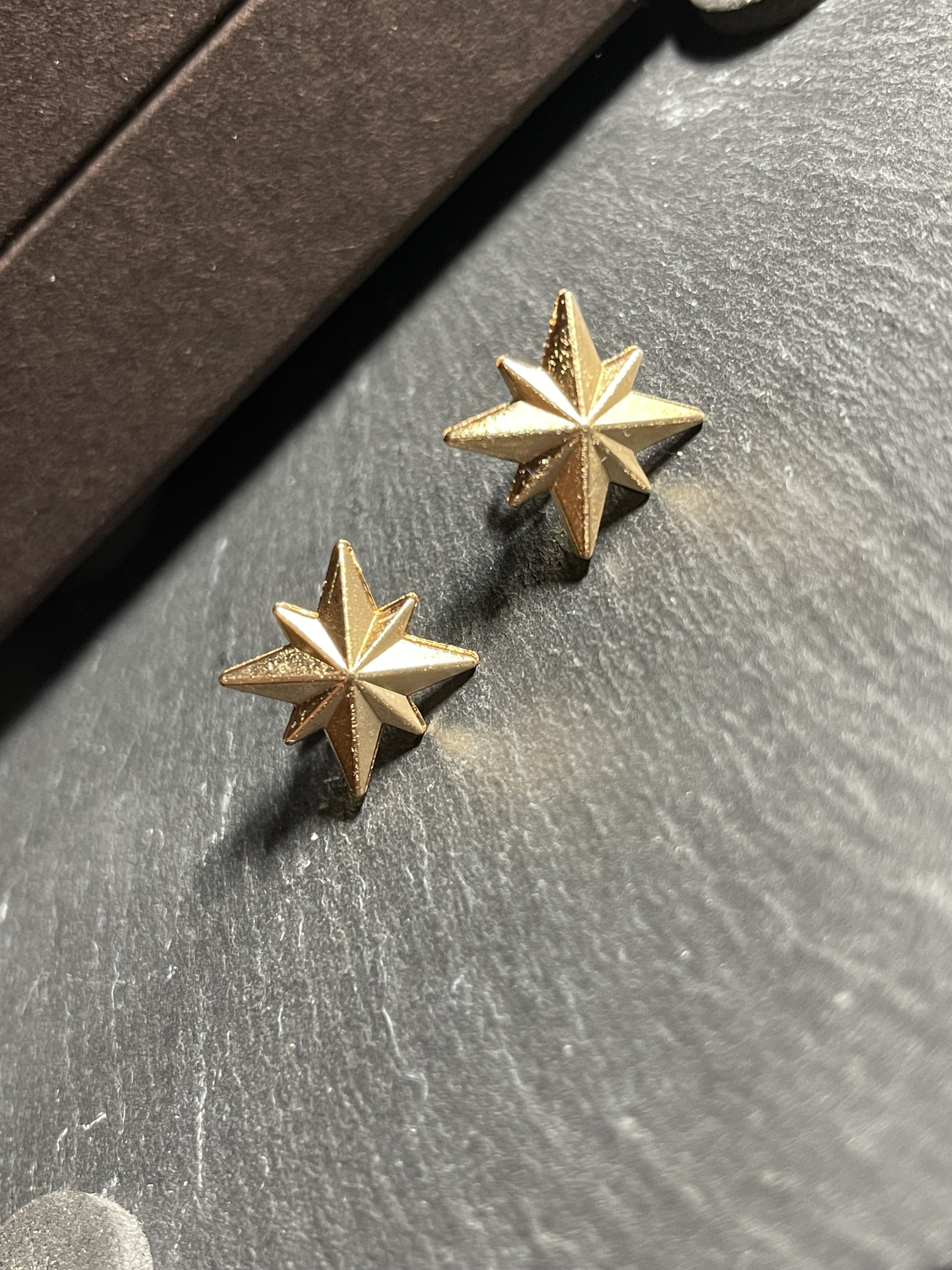 057Pc【高品質】八芒星フープピアス　スター　夜空　宇宙　シンプル　大人可愛い 八芒星:星のピアス✨ ピアス（スタッド・一粒） A gem for every