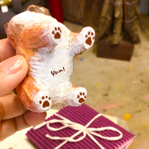 作家　テディベア　柴犬 柴犬 黄土色✕白／テディベアタイプの犬のぬいぐるみ 約24cm