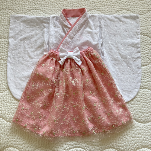 刺繍被布コート着物YUWA❤️ハンドメイドベビー袴❤️