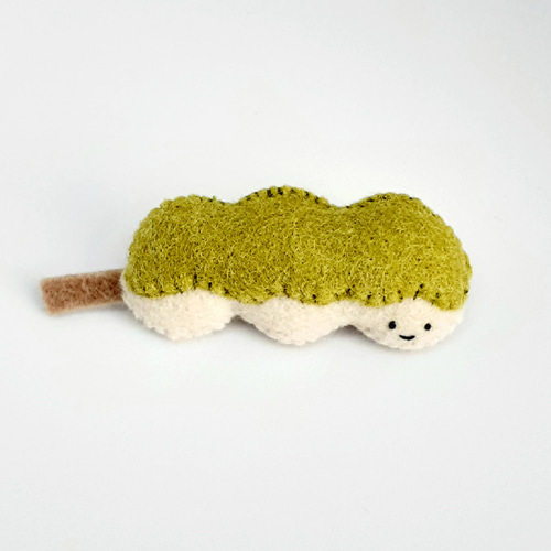 フェルトマスコット 刺繍 ブローチ ずんだあん団子 ブローチ おぢ 通販