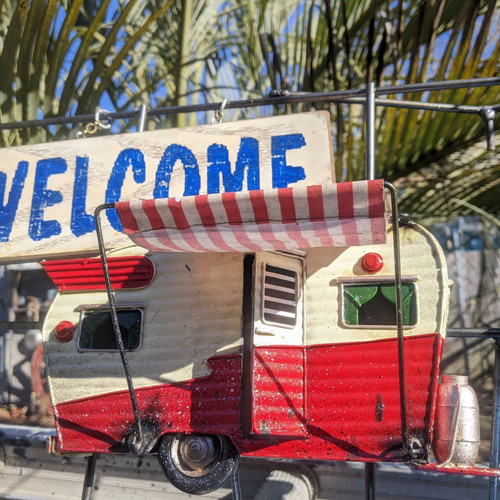 おんぼろ！！ワーゲンバス オープン ウェルカムボード 自立看板 壁掛け  