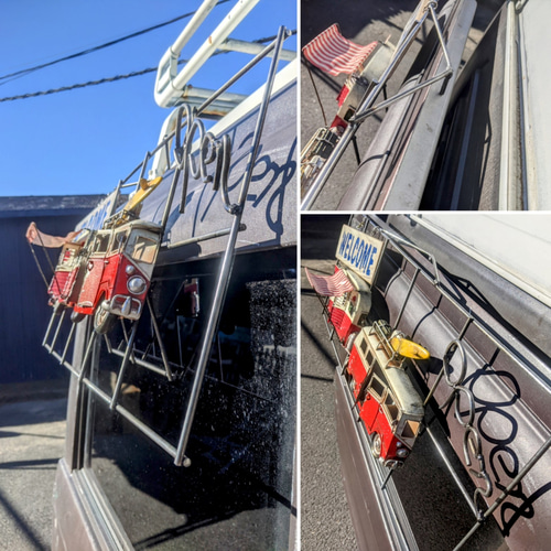 おんぼろ！！ワーゲンバス オープン ウェルカムボード 自立看板 壁掛け  