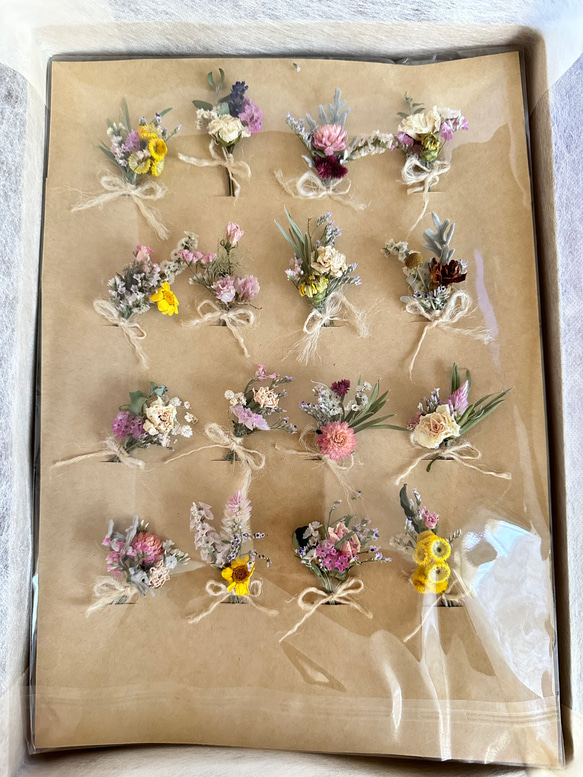 ドライフラワーミニ花束♡結婚式の席札.メッセージカードに使用 7枚目の画像