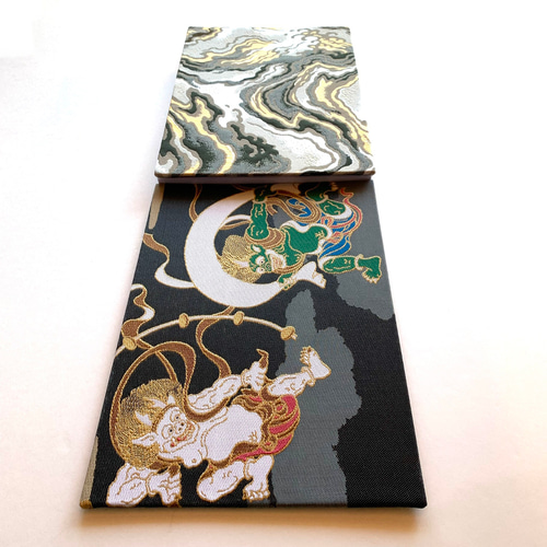 織物　風神雷神図　額装 西陣織 国宝 俵屋宗達『風神雷神図』額装 | 東京書芸館公式通販