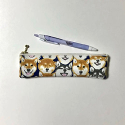 スリムペンケース 柴犬 ネイビー ペンケース *オオシマザクラ* 通販