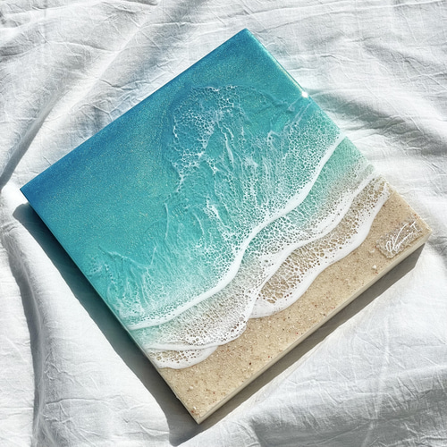 Beach art 海アート 海レジン レジンアート 絵画 FLUID （フルイド
