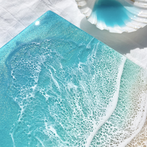 Beach art 海アート 海レジン レジンアート 絵画 FLUID