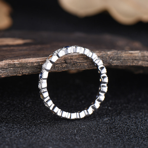 シトリン ブルー サファイア リング 9 月と 11 月の誕生石の結婚指輪