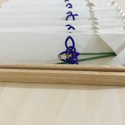 端午の節句　吉野杉天削箸と菖蒲の花の箸包み 6枚目の画像