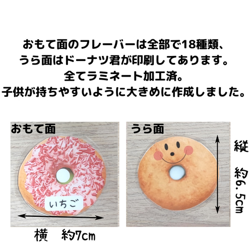 おうちで遊ぼう！ ドーナツ絵あわせカード＆メニュー表セット 知育玩具