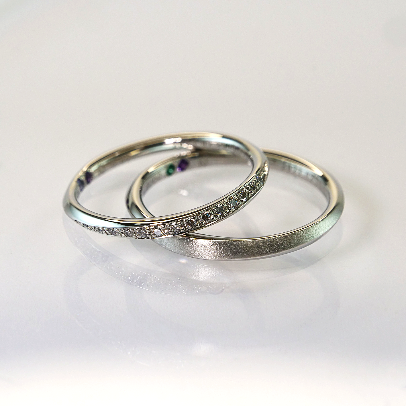 ◇受注制作◇結婚指輪 マリッジリング ペアリング ダイヤモンド モアサナイト モアッサナイト シリーズ025 18,144円