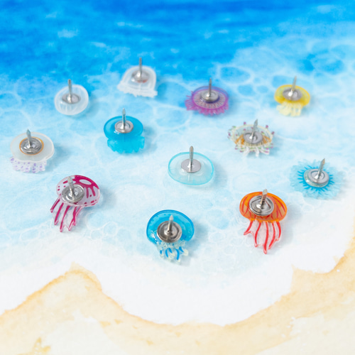 クラゲピンバッジ＊選べる2匹 ピンバッチ ねぎねぎ 通販 15460745