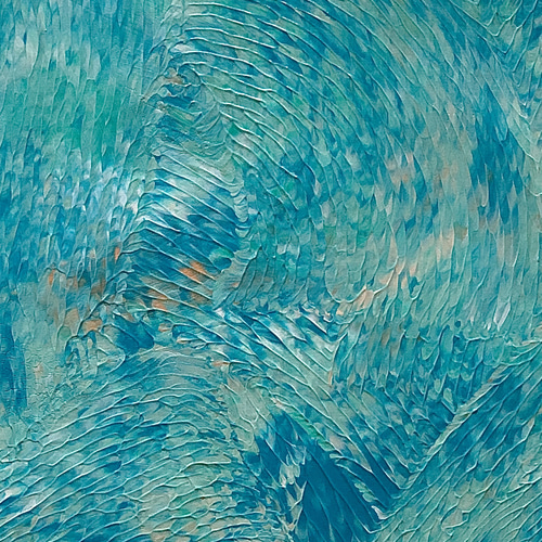 モネをリスペクト「睡蓮の池」2アクリル画・原画・正方形S3
