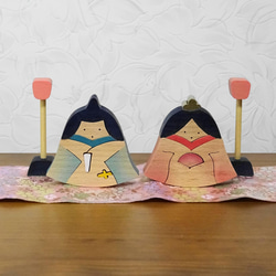 かわいいおひな様 雛人形 桃の節句 木製 木工 組木 手作り -5c その他