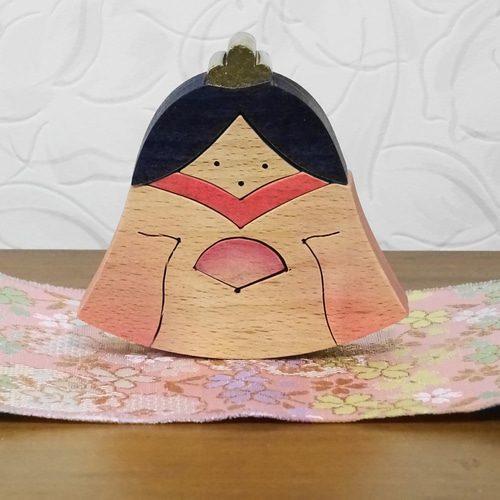 かわいいおひな様 雛人形 桃の節句 木製 木工 組木 手作り -5c その他