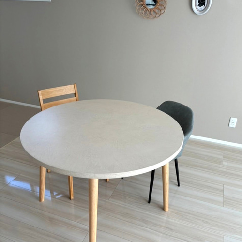 XL【直径 120cm】フランス産モルタルのラウンドテーブル／モール