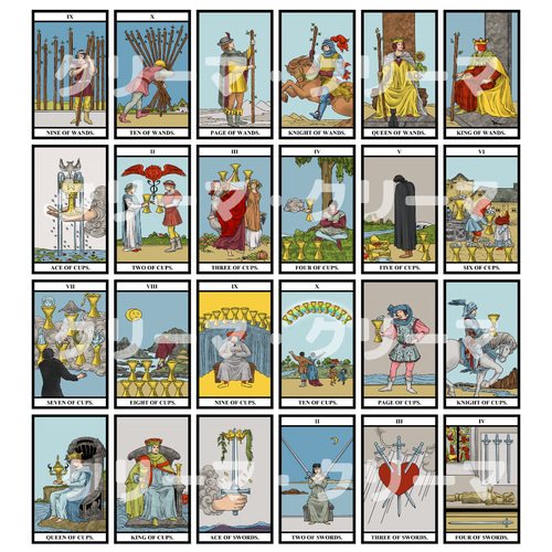 現役講師が作ったSｻｲｽﾞタロットカードシール カット不要 はりなおし可