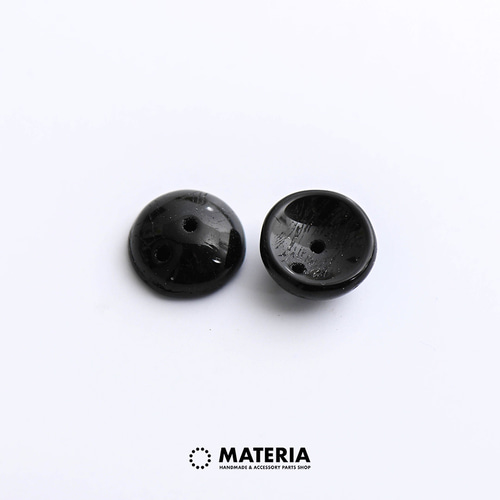 チェコガラスビーズ ピギー 黒 10個 2ホール チェコビーズ ブラック 