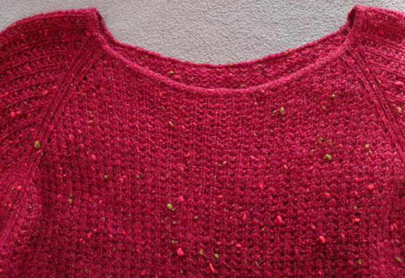 【即納】リブ編みのセーターウール100%のツイード糸手編み送料無料 5枚目の画像