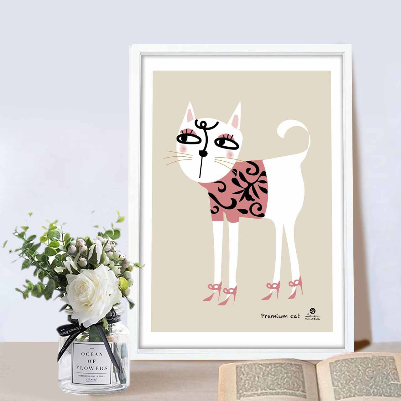 プレミアムなネコ　イラスト　ポスター 　アートポスター　全作オリジナル　アートsei（新着順）で検索　1211