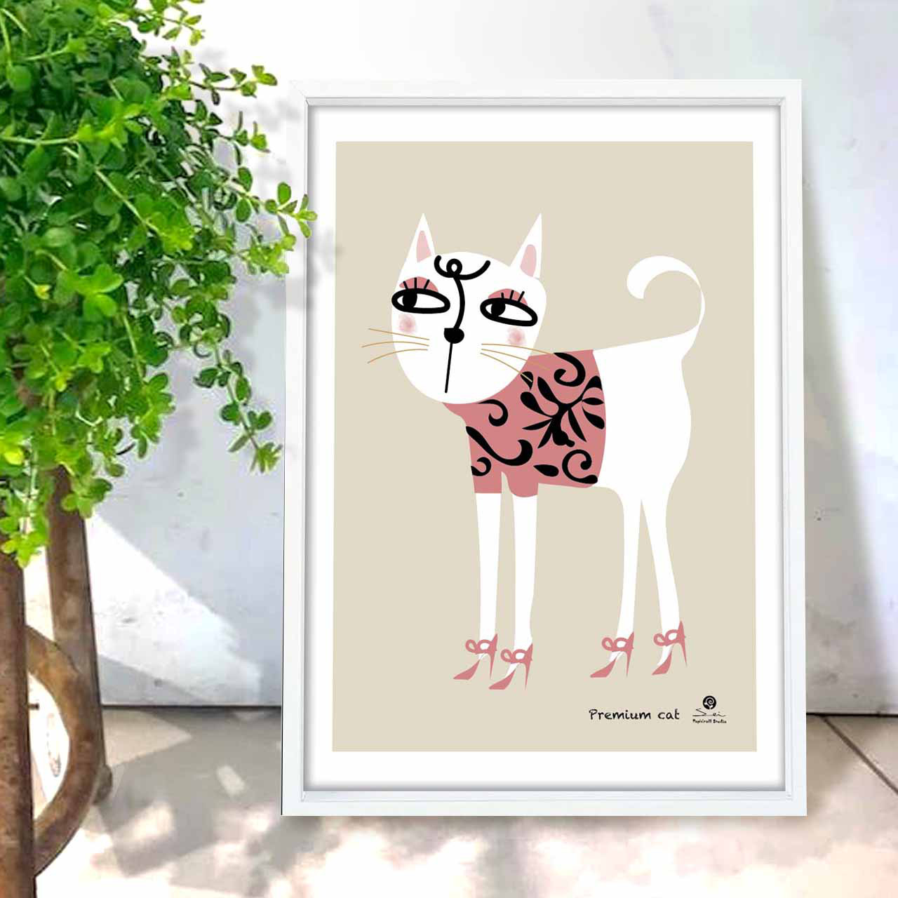 プレミアムなネコ　イラスト　ポスター 　アートポスター　全作オリジナル　アートsei（新着順）で検索　1211