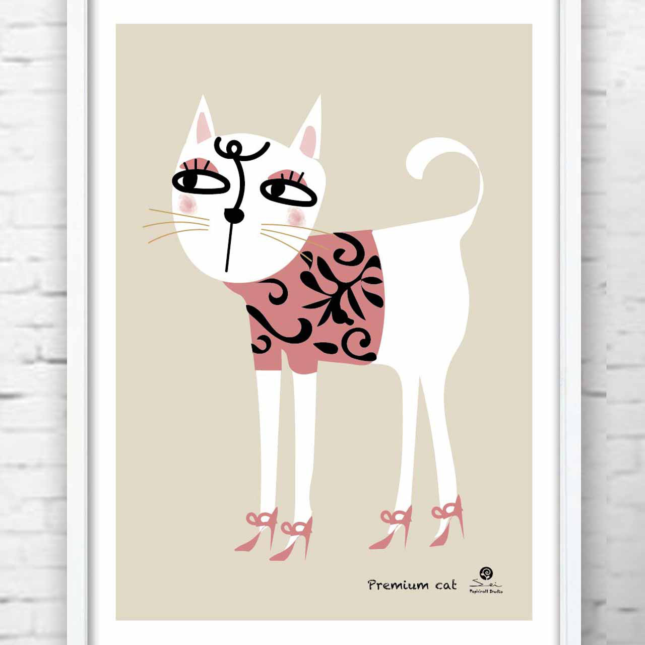 プレミアムなネコ　イラスト　ポスター 　アートポスター　全作オリジナル　アートsei（新着順）で検索　1211