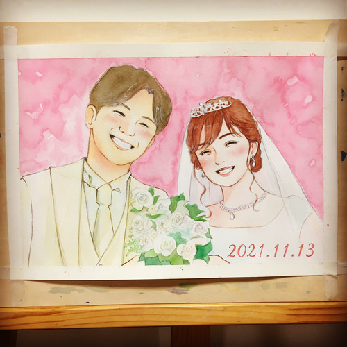 【お客ページ】（Juri様）オーダー似顔絵☆結婚式、誕生日や記念日に お客ページ】（Juri様）オーダー似顔絵☆結婚式、誕生日や記念日に