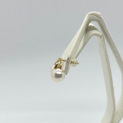 【定做】K18YG 珍珠耳環 8-8.5mm Akoya Pearl Diamond 0.05/0.05 第3張的照片