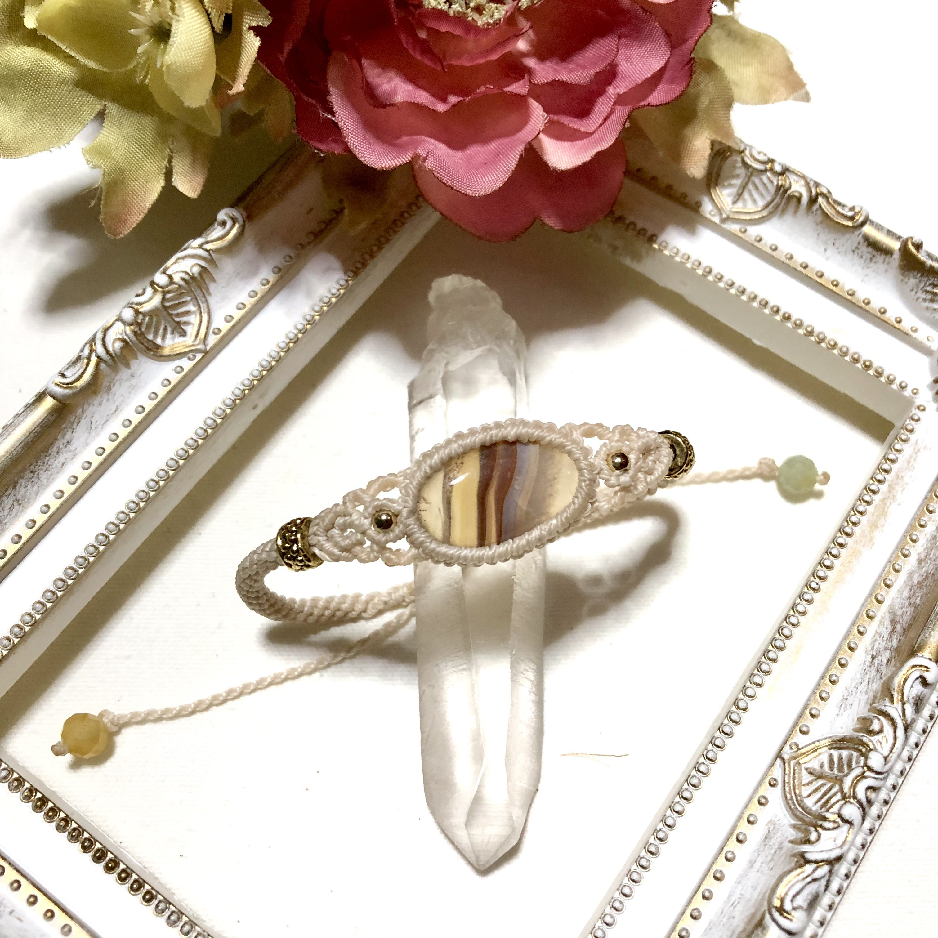 ♥︎︎∗︎*ﾟ 〜 Great nature 〜 アゲートのマクラメペンダント