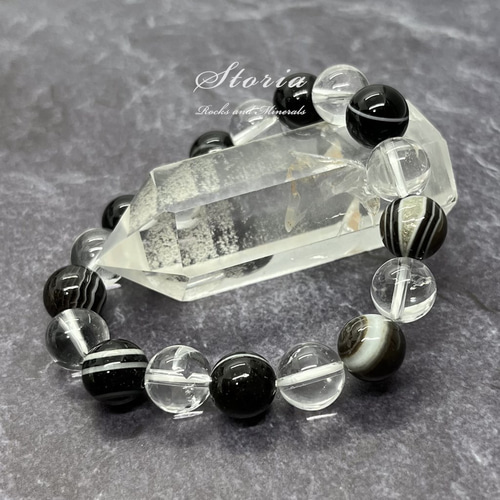 10mm AA 天眼石×ヒマラヤ水晶（クル渓谷産）ブレスレット