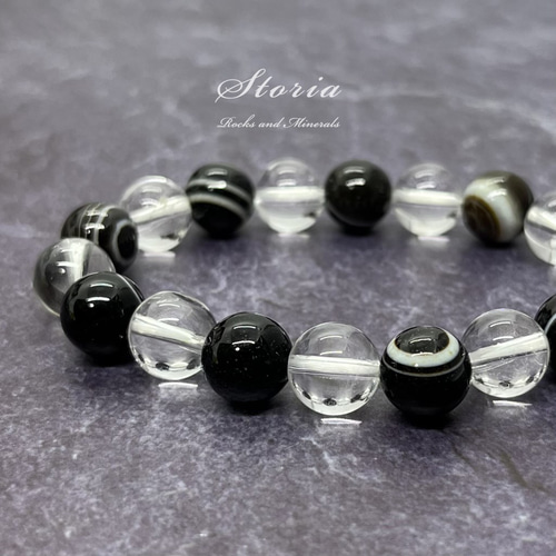 最高級のスーパー 10mm 天眼石×ヒマラヤ水晶（クル渓谷産）ブレスレット AA ブレスレット・バングル