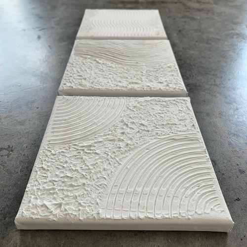 現代アート 3枚set テクスチャーアート モダン モノトーン 絵画
