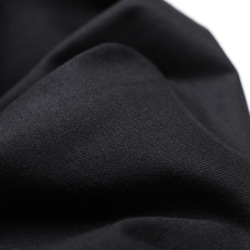 ⁂ラスト１　秋装い　度詰め天竺コットンTシャツ生地　カットソー　ギャザーパフ袖　トップス　ブラック黒G44 11枚目の画像