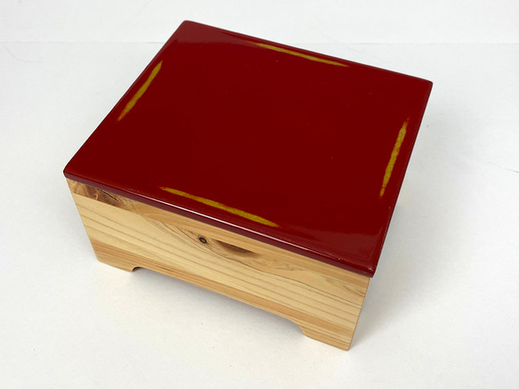 伝統的な赤い重箱 重箱用仕切り十字 4分割 赤 重箱6.5寸（内径18.5cm）対応 1組