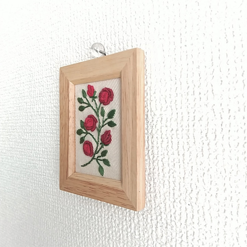 ミニ刺繍フレーム ツル薔薇 レッド その他インテリア雑貨 ショップ