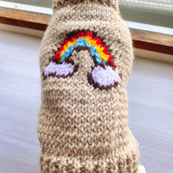 【手編み】レインボー・虹のセーター【オーダー可】 1枚目の画像