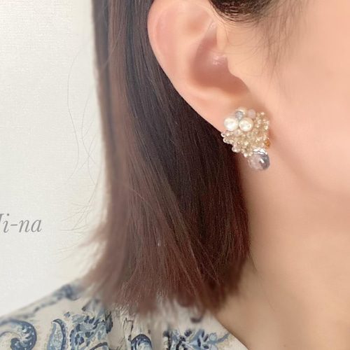 Uraraka」春ニュアンスカラービーズのピアス/イヤリング ピアス 