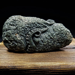 【茶寵 客製石彫】克蘇魯神話 綠泥石雕塑 石雕茶寵 第1張的照片