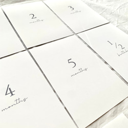 simple ｜ 月齢カード　14枚　オプションでスタンプパッドを選べます　手形　足形　シンプル 3枚目の画像