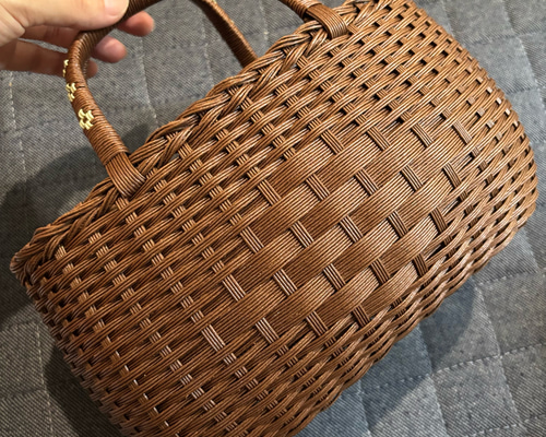 コロンとしたダイヤ柄バッグ かごバッグ green heart craft 通販