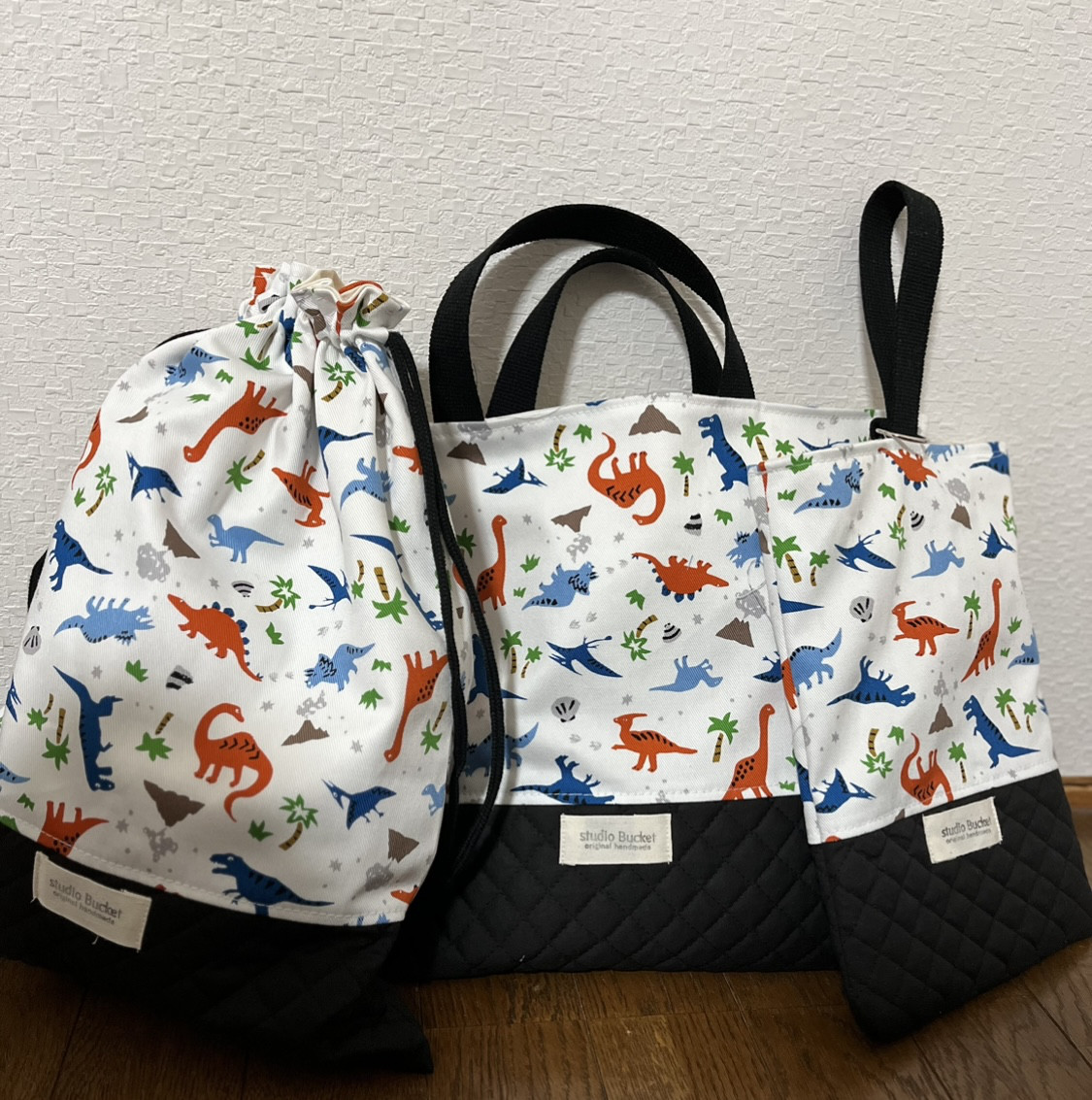 ★入園、入学★レッスンバッグ、お着替え袋、シューズ袋セット　W