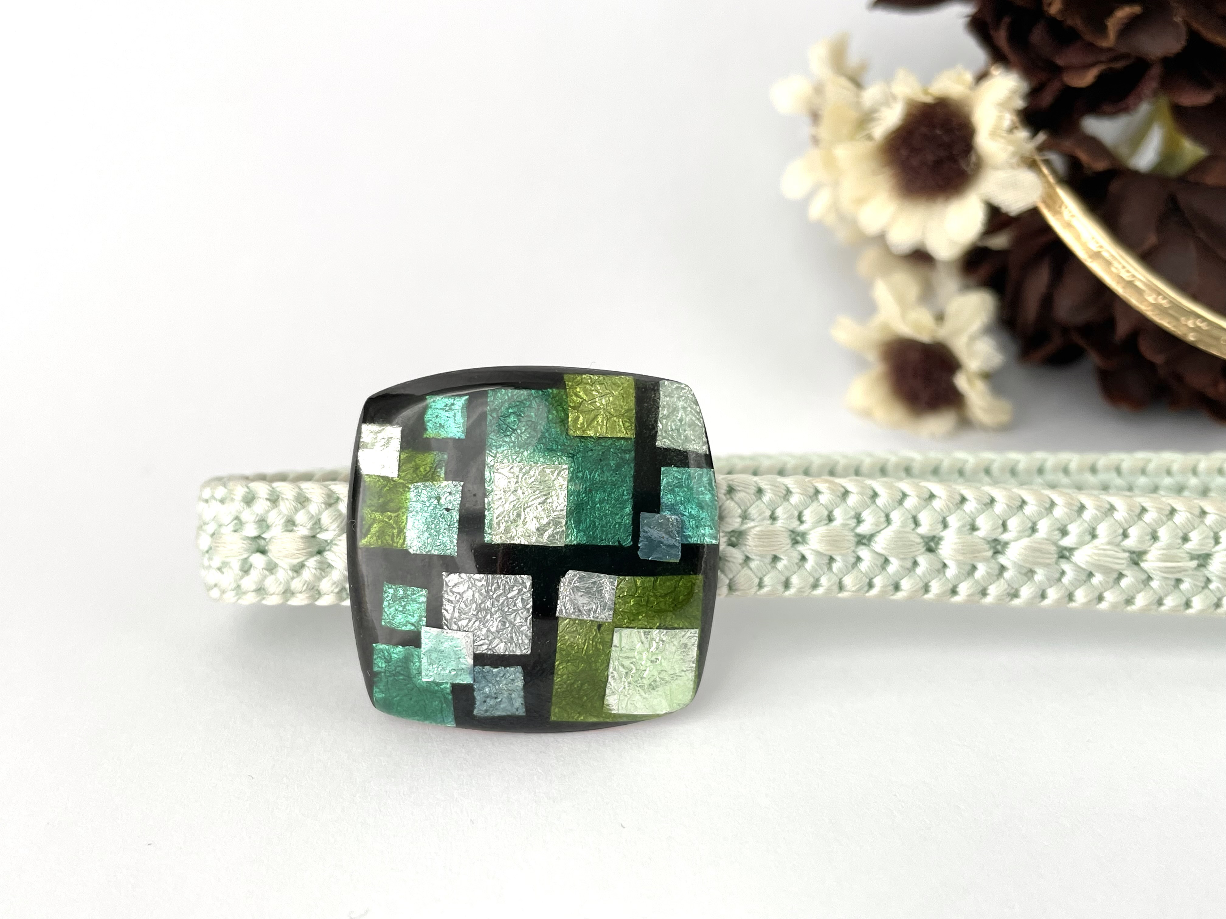 七宝焼き帯留め (739)