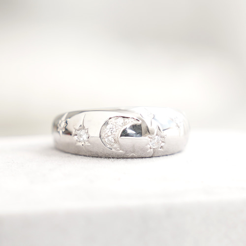 月と星のリング シルバー《送料無料》PY-342 指輪・リング poonys 通販