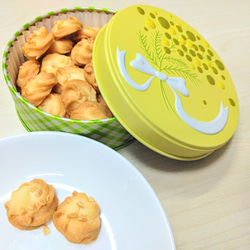 ☆カルピスバターのクッキー　アーモンド（お菓子のミカタ・ミモザ缶） 3枚目の画像