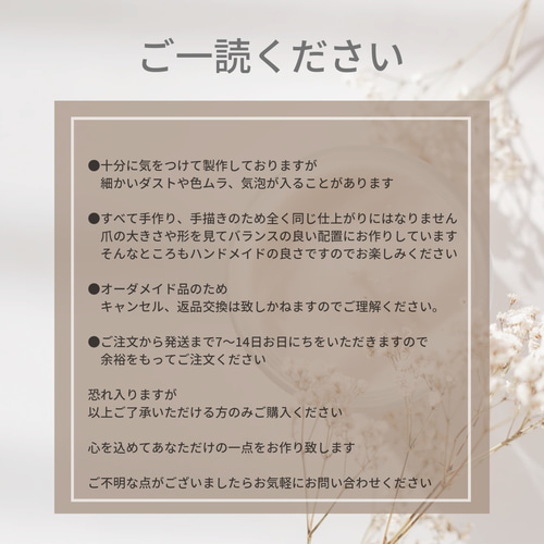 ご購入前にご一読お願いします ネイルチップ（つけ爪） atelier iris 
