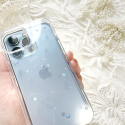 bijou clear iphoneケース(オーロラピンク) 12/12pro/13/13pro 5枚目の画像