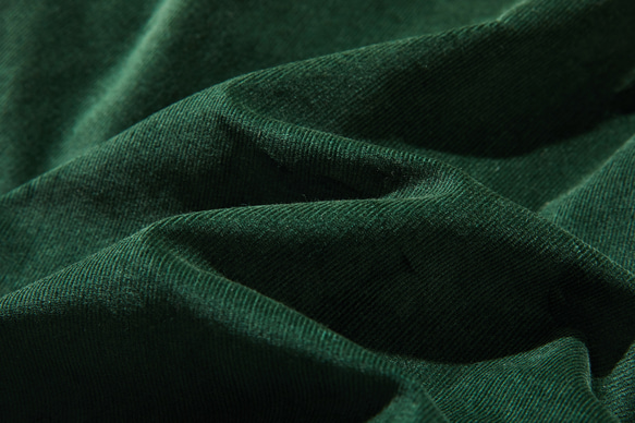 寬鬆迷人的燈芯絨襯衫，深綠色 230208-5 第9張的照片