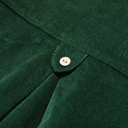 寬鬆迷人的燈芯絨襯衫，深綠色 230208-5 第12張的照片